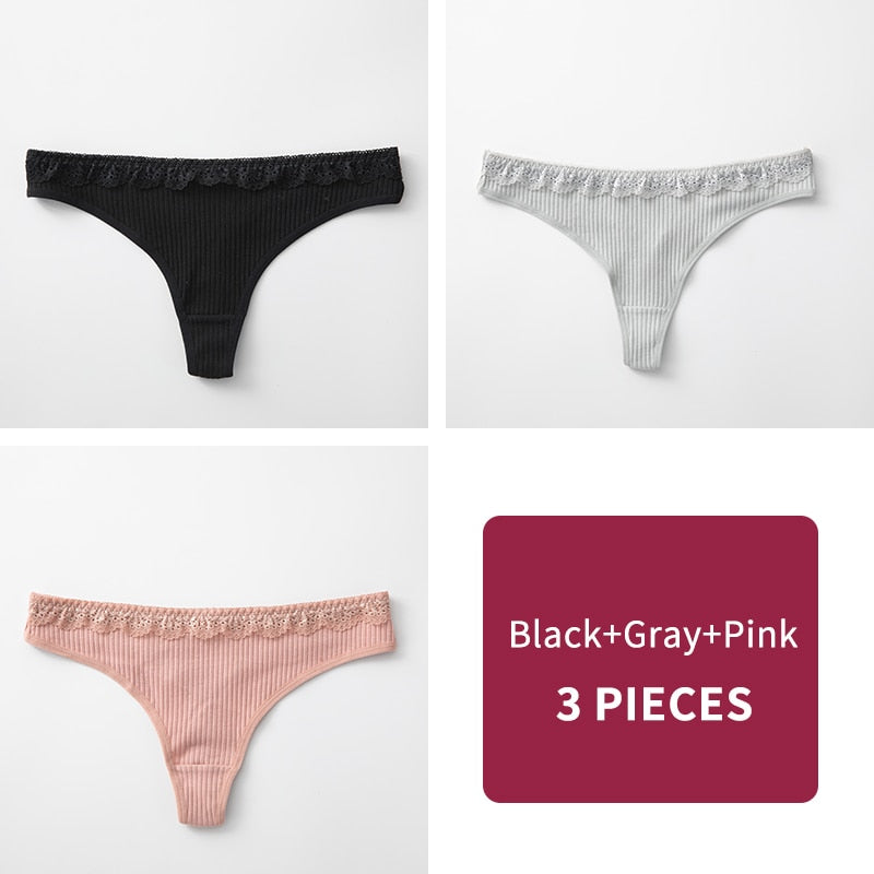 Women's G-String Panty 3 Pcs Set