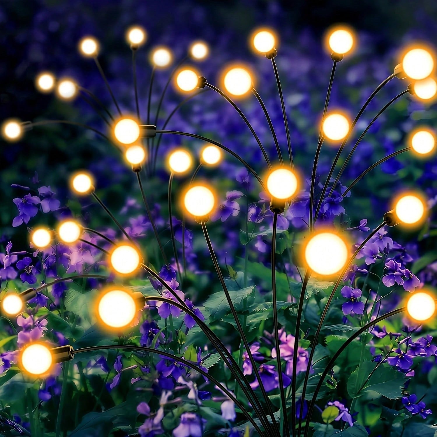 8-Pack 48LED Solar Firefly Lights, for Outdoors, Garden, Patio, Pathway, Backyard