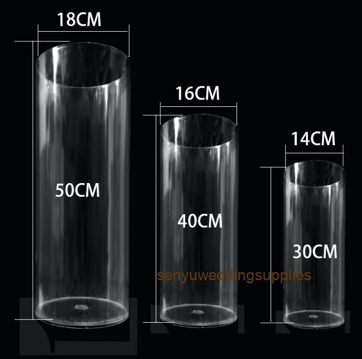 Clear Acrylic Stands  for Wedding 3 pcs Set