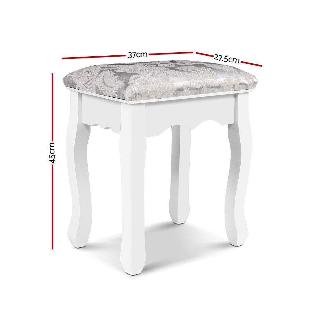NNEDSZ Dressing Stool Bedroom White Make Up Chair Living Room Fabric Furniture