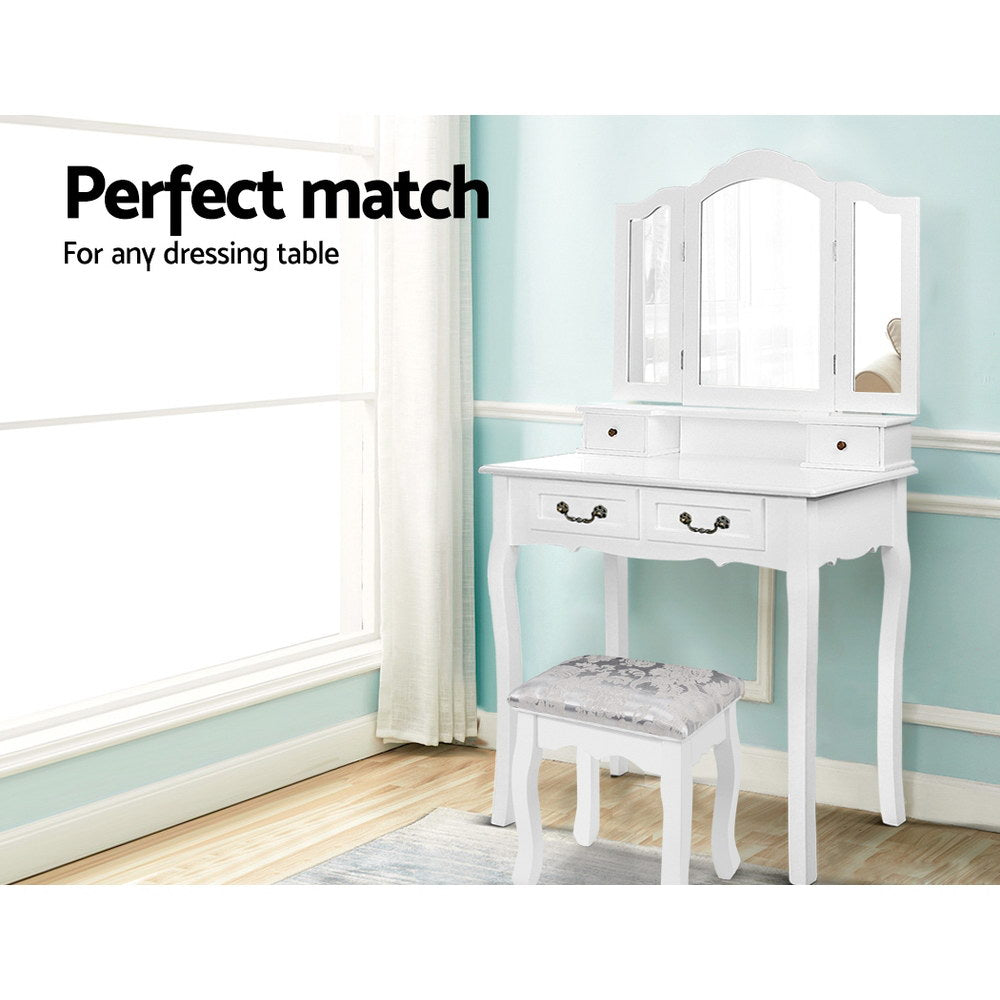 NNEDSZ Dressing Stool Bedroom White Make Up Chair Living Room Fabric Furniture