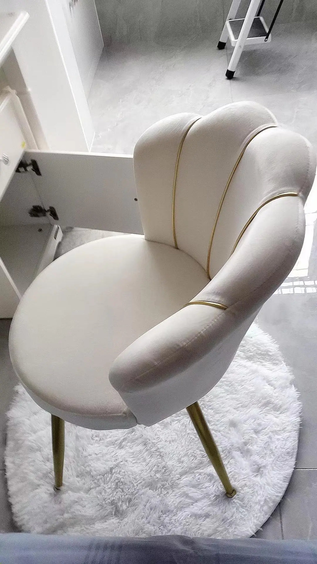 NNEOBA Modern Nordic Velvet Dressing Chair - Bedroom & Living Room Furniture
