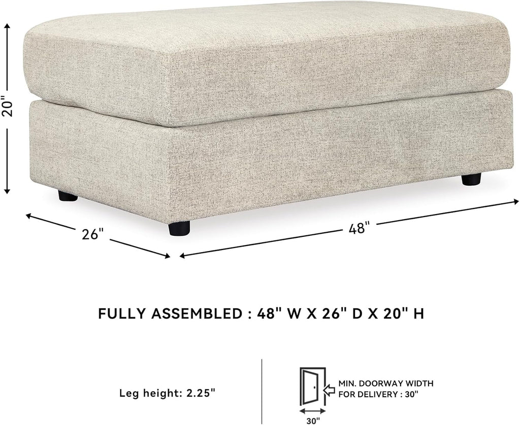 Soletren Oversized Ottoman Off White Modern Furniture