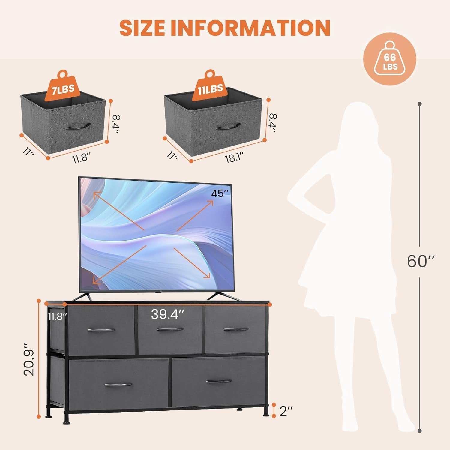 Bedroom Dresser With Anti Tip Premium Organization