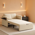 Oversize 45 Inch Sleeper Chair Bed With Wing Table Beige