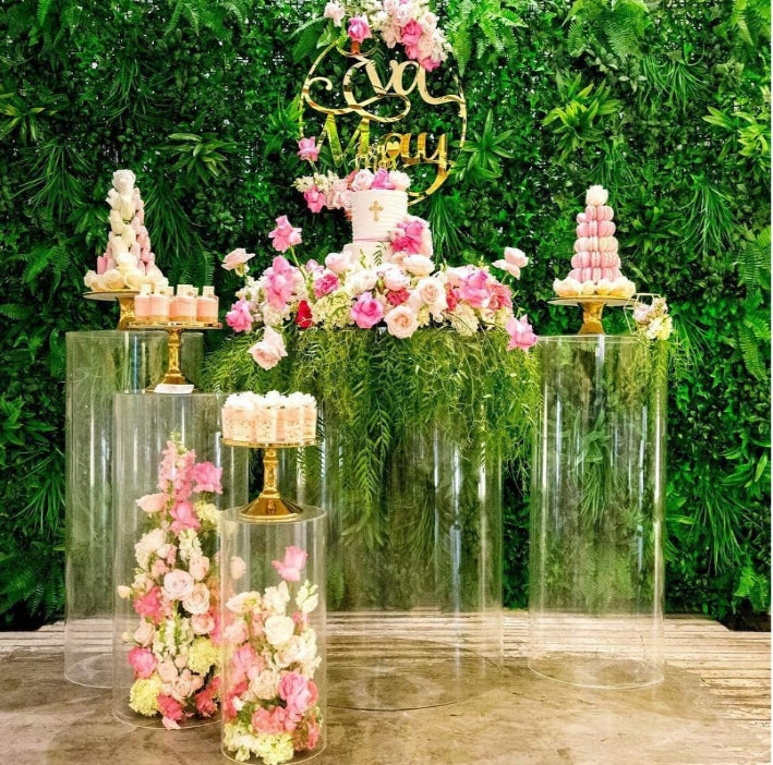 Clear Acrylic Stands  for Wedding 3 pcs Set